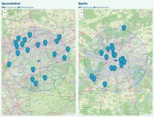 Sprockhövel vs. Berlin: Padel-Battle - wo gibt es die meisten Courts?