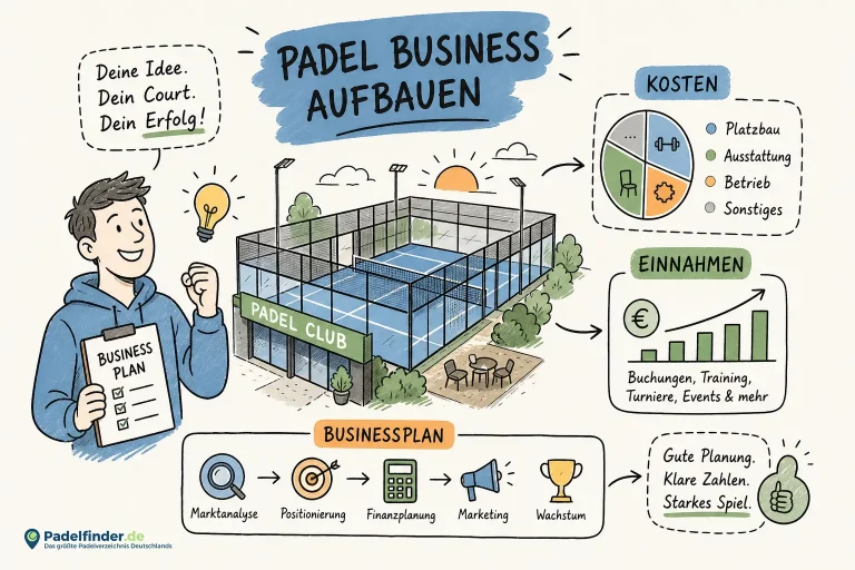 Padel-Business aufbauen: Kosten, Einnahmen & Businessplan