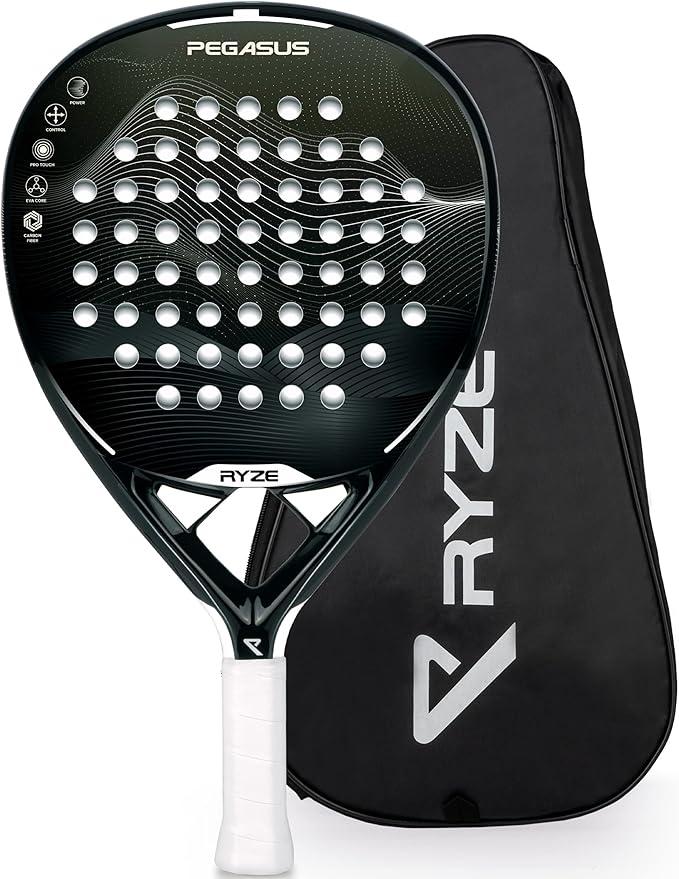 RYZE Pegasus Padel Schläger aus 100% Kohlefaser - Maximale Power...