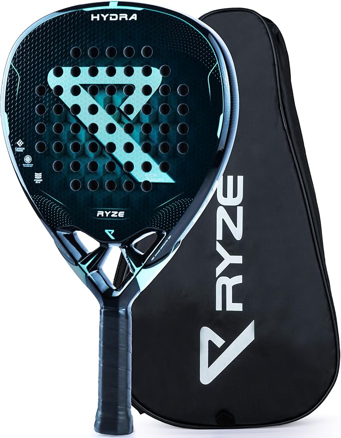 RYZE Hydra Padel Schläger aus 100% Kohlefaser - Maximale Power...